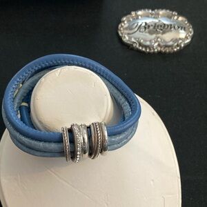 Brighton blue leather magnetic closure bracelet